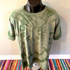 80s Russell Athletic Green Tie Dye Shirt XL